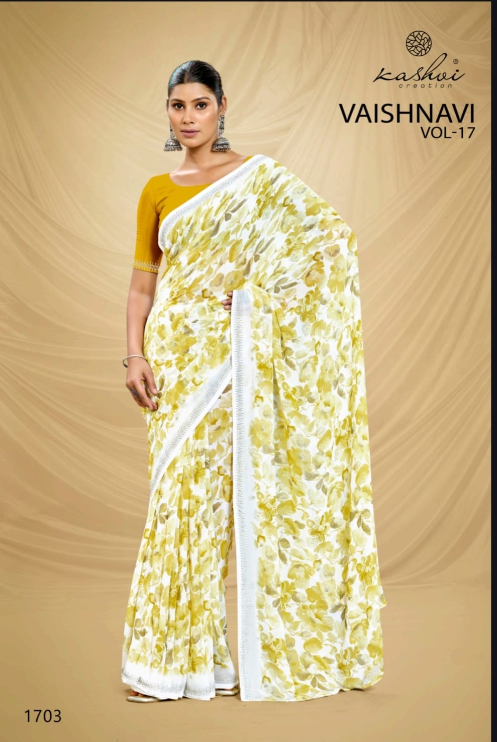 Vaishnavi Vol 17 Kashvi Creation Georgette Sarees Wholesale