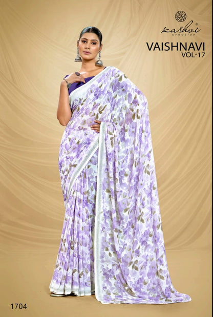 Vaishnavi Vol 17 Kashvi Creation Georgette Sarees Wholesale