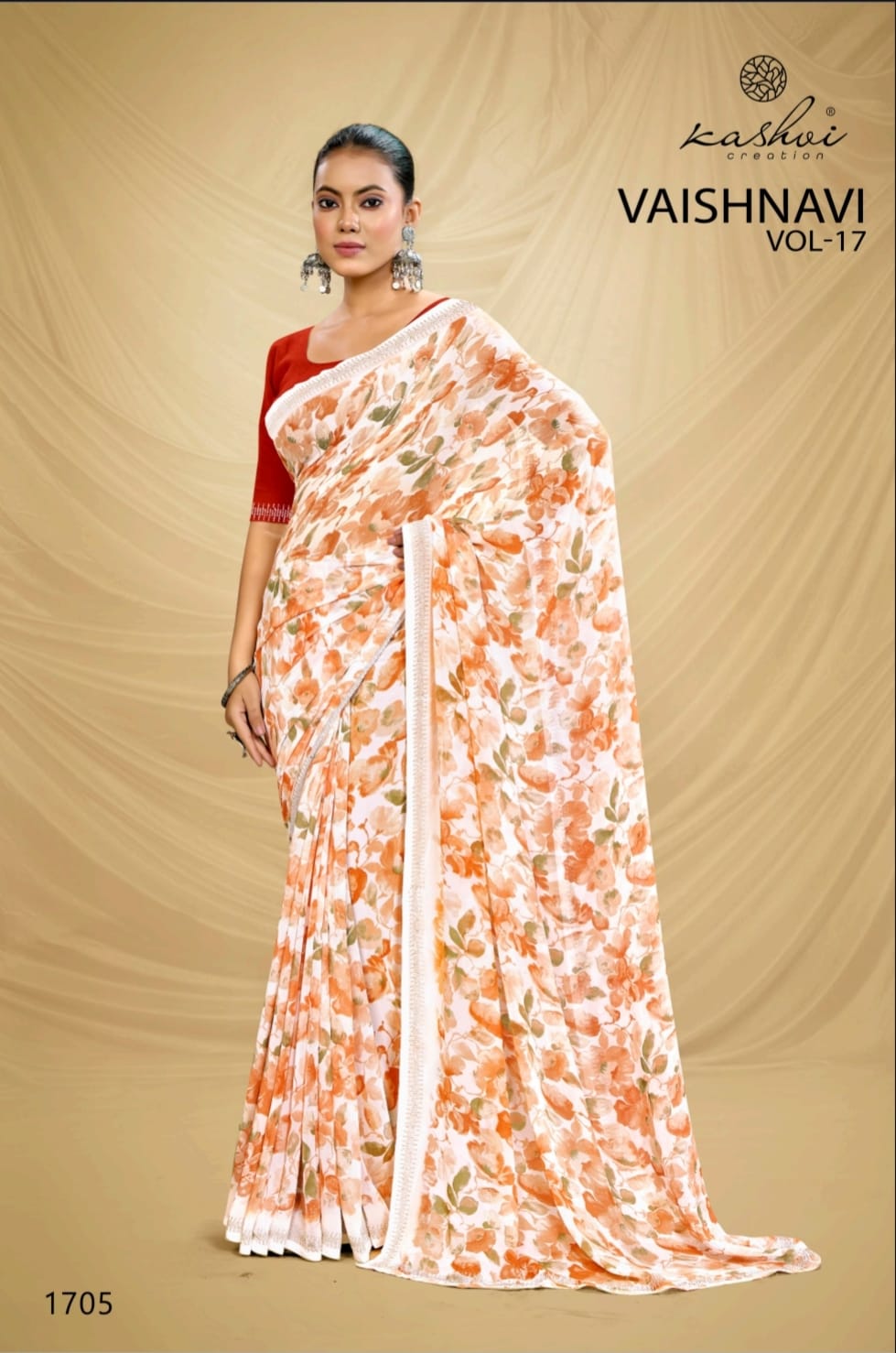 Vaishnavi Vol 17 Kashvi Creation Georgette Sarees Wholesale
