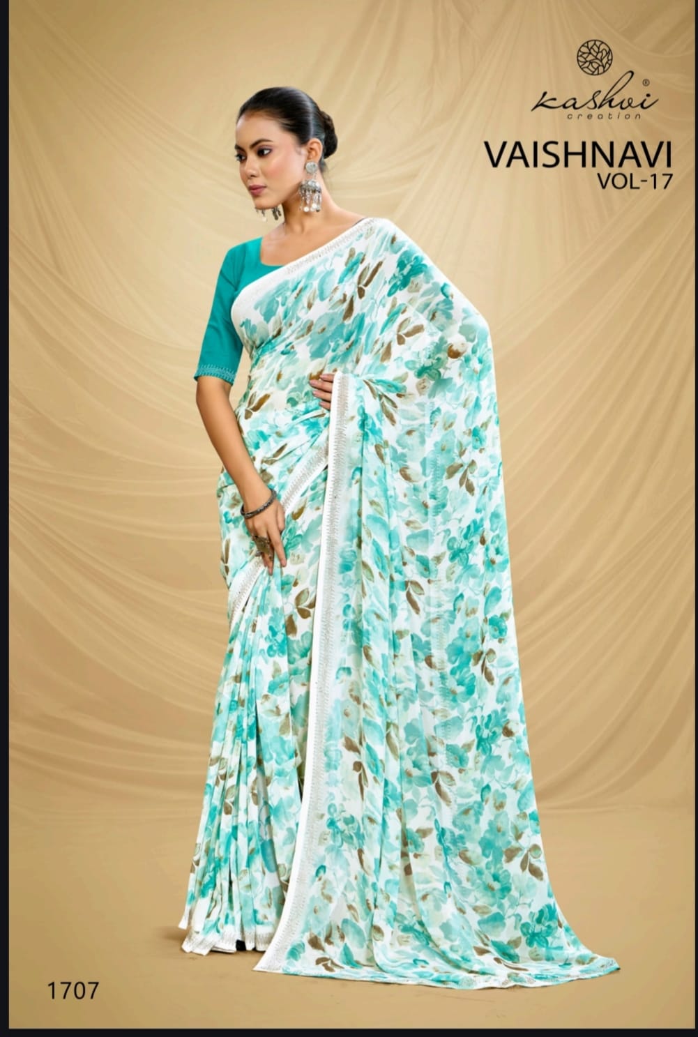 Vaishnavi Vol 17 Kashvi Creation Georgette Sarees Wholesale