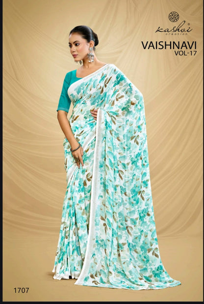 Vaishnavi Vol 17 Kashvi Creation Georgette Sarees Wholesale