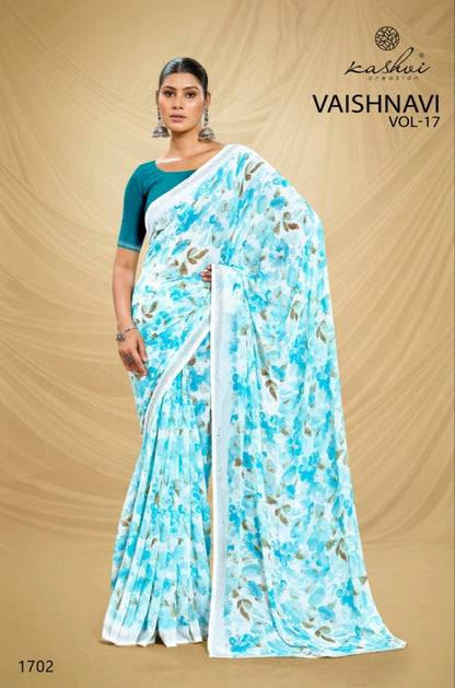 Vaishnavi Vol 17 Kashvi Creation Georgette Sarees Wholesale