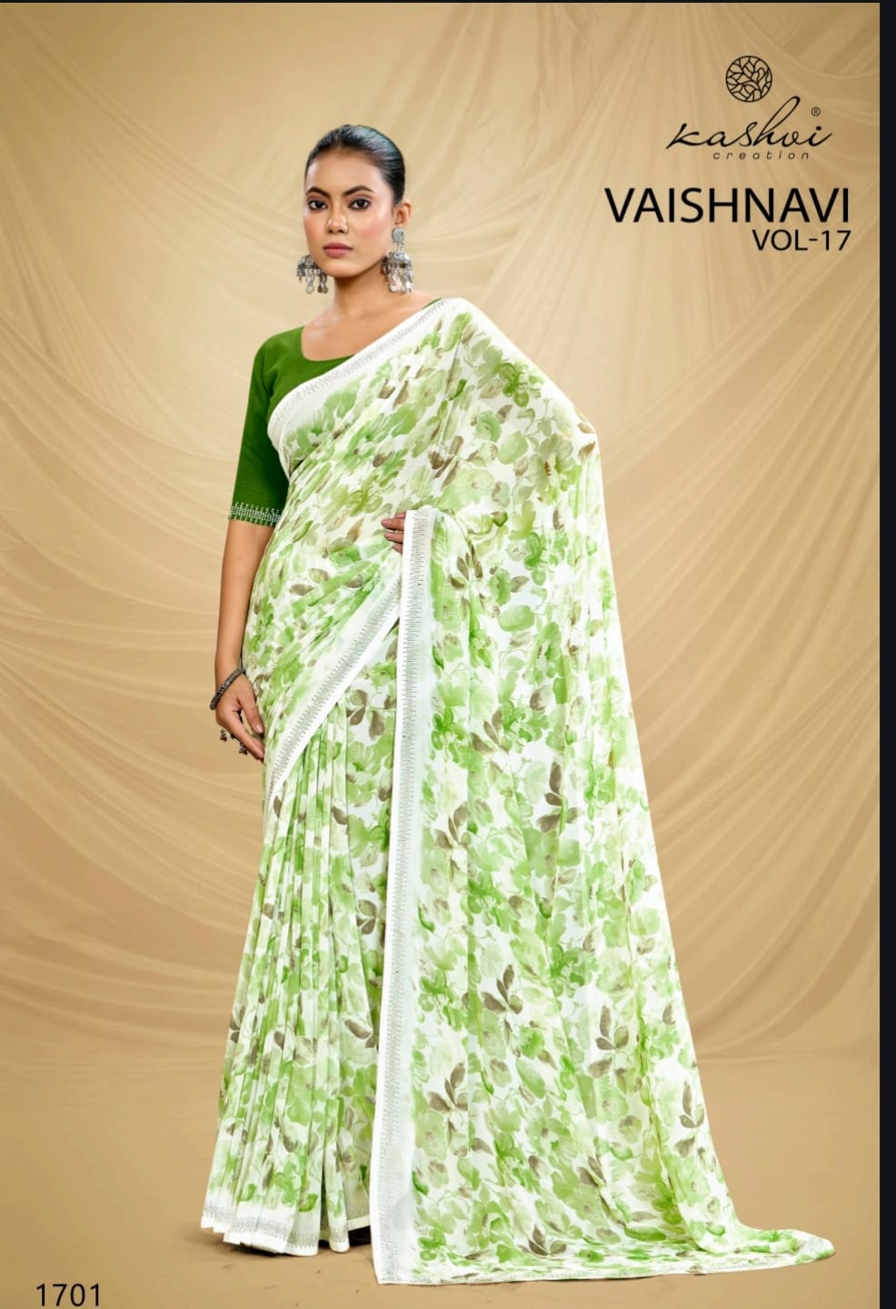 Vaishnavi Vol 17 Kashvi Creation Georgette Sarees Wholesale