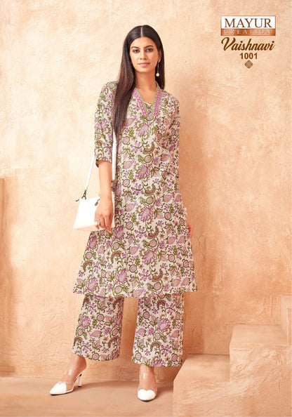 Vaishnavi Vol 1 Mayur Creation Poplin Cotton Co Ord Set Wholesaler