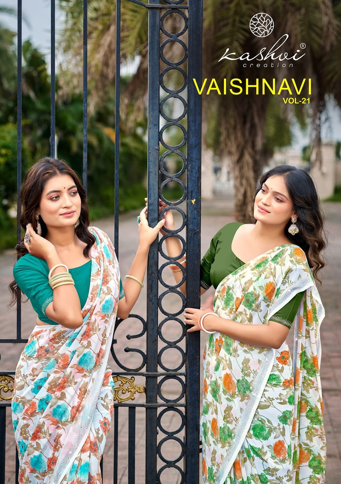 Vaishnavi Vol 21 Kashvi Creation Georgette Sarees Wholesaler India