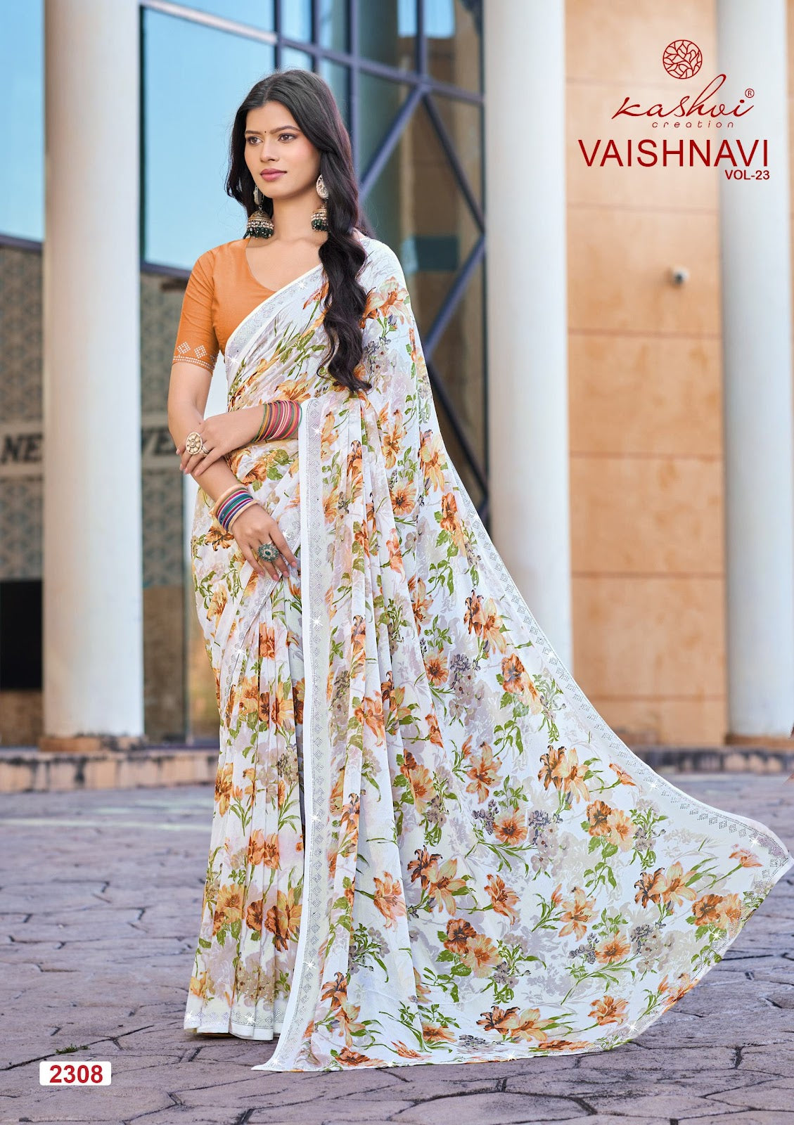 Vaishnavi Vol 23 Kashvi Creation Georgette Sarees Exporter India