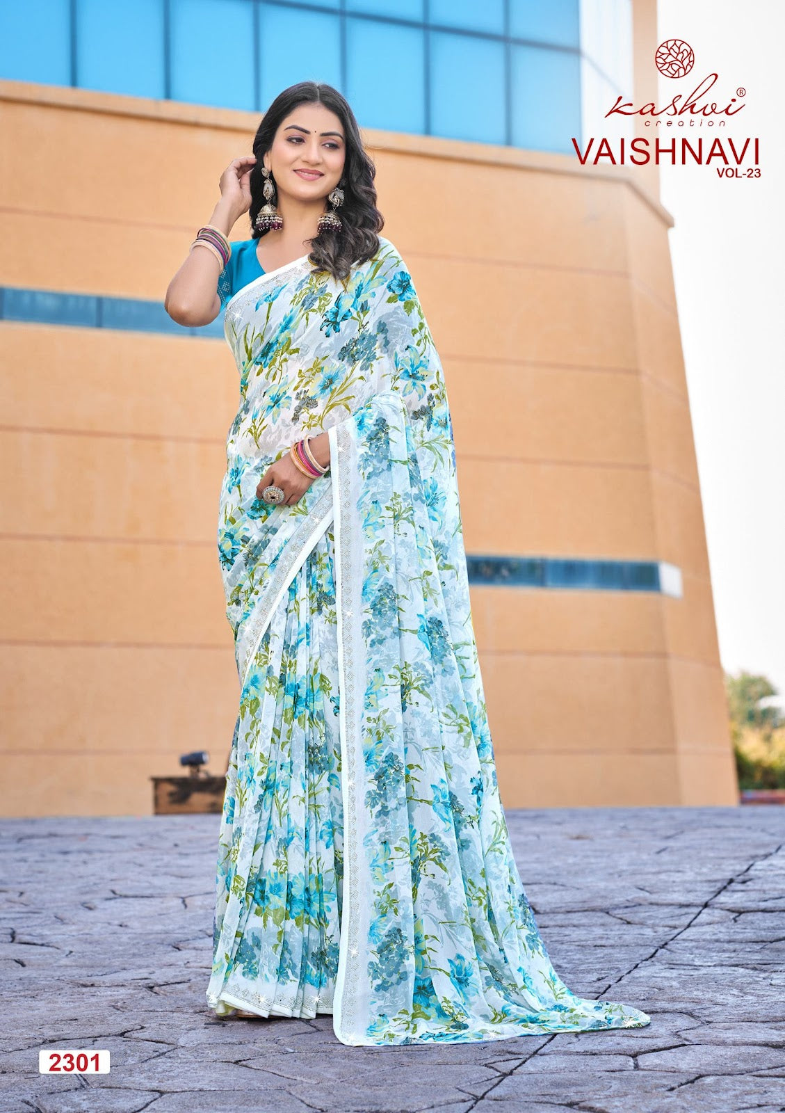 Vaishnavi Vol 23 Kashvi Creation Georgette Sarees Exporter India