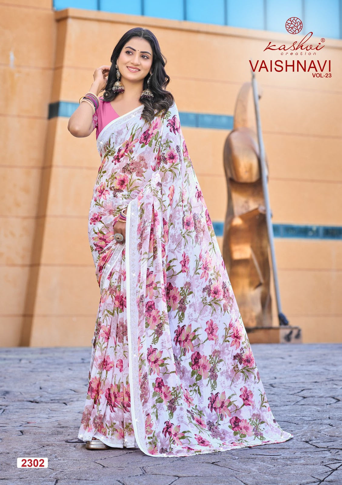 Vaishnavi Vol 23 Kashvi Creation Georgette Sarees Exporter India