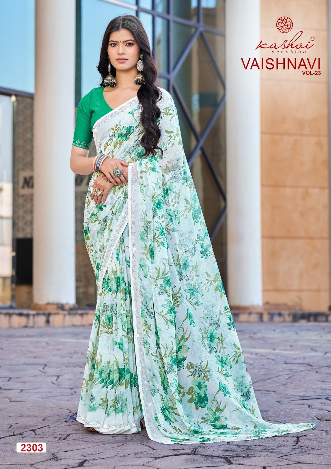 Vaishnavi Vol 23 Kashvi Creation Georgette Sarees Exporter India