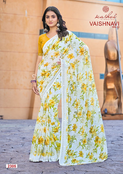 Vaishnavi Vol 23 Kashvi Creation Georgette Sarees Exporter India