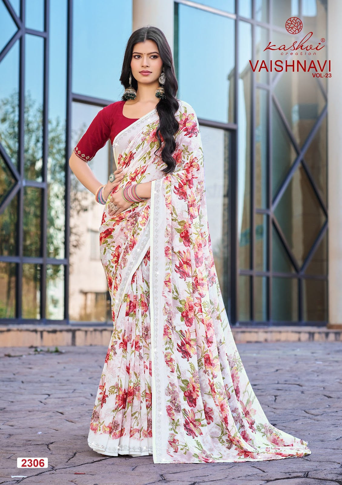 Vaishnavi Vol 23 Kashvi Creation Georgette Sarees Exporter India