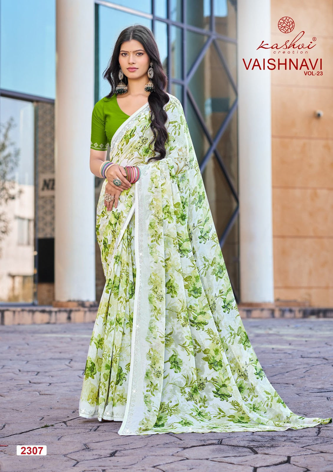 Vaishnavi Vol 23 Kashvi Creation Georgette Sarees Exporter India