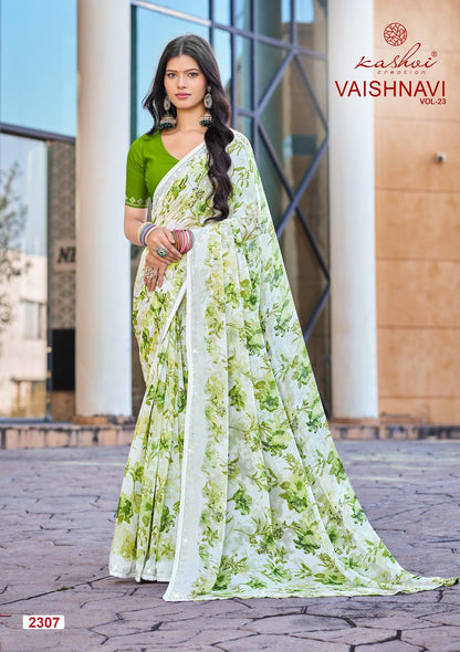 Vaishnavi Vol 23 Kashvi Creation Georgette Sarees Exporter India