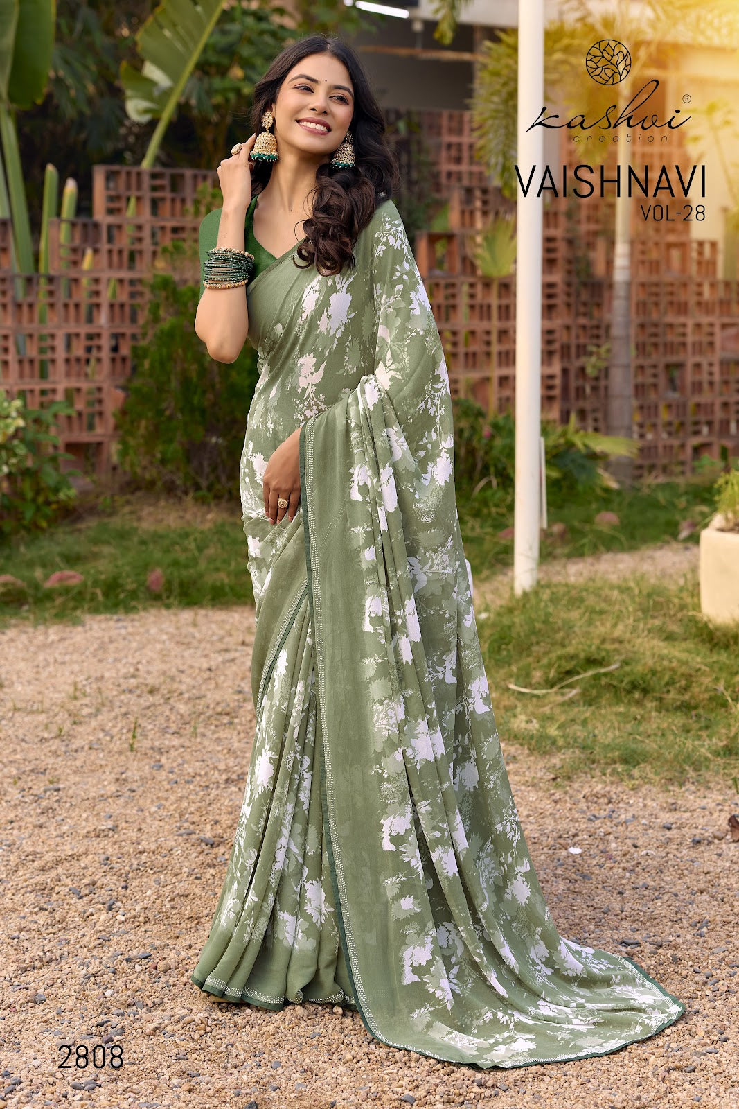Vaishnavi Vol 28 Kashvi Creation Georgette Sarees Wholesale Price