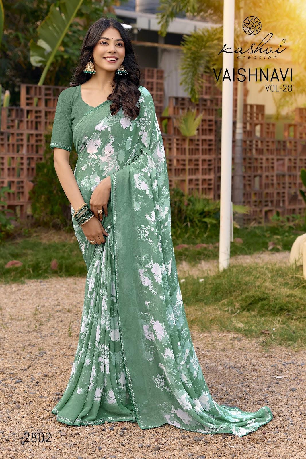 Vaishnavi Vol 28 Kashvi Creation Georgette Sarees Wholesale Price