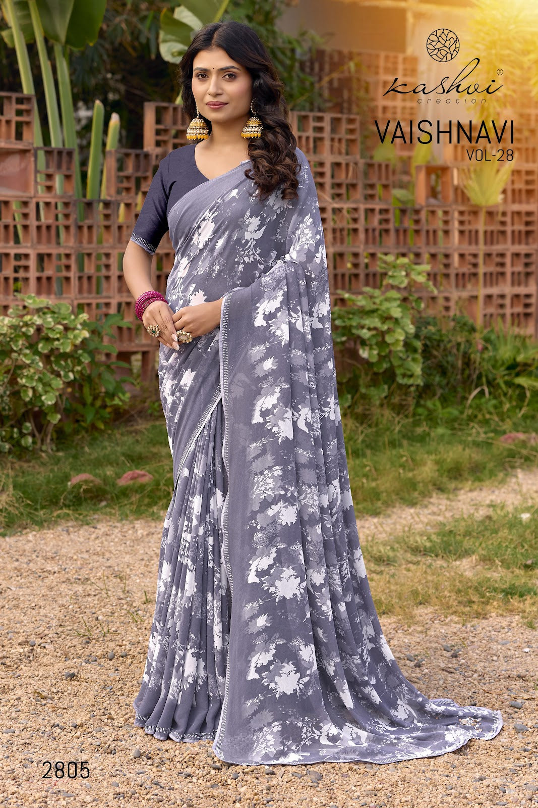 Vaishnavi Vol 28 Kashvi Creation Georgette Sarees Wholesale Price