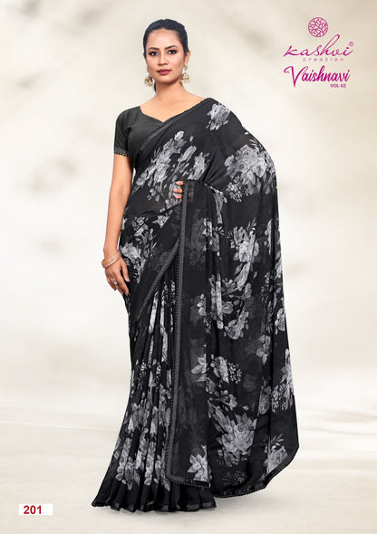 Vaishnavi Vol 2 Kashvi Creation Georgette Sarees Supplier Gujarat