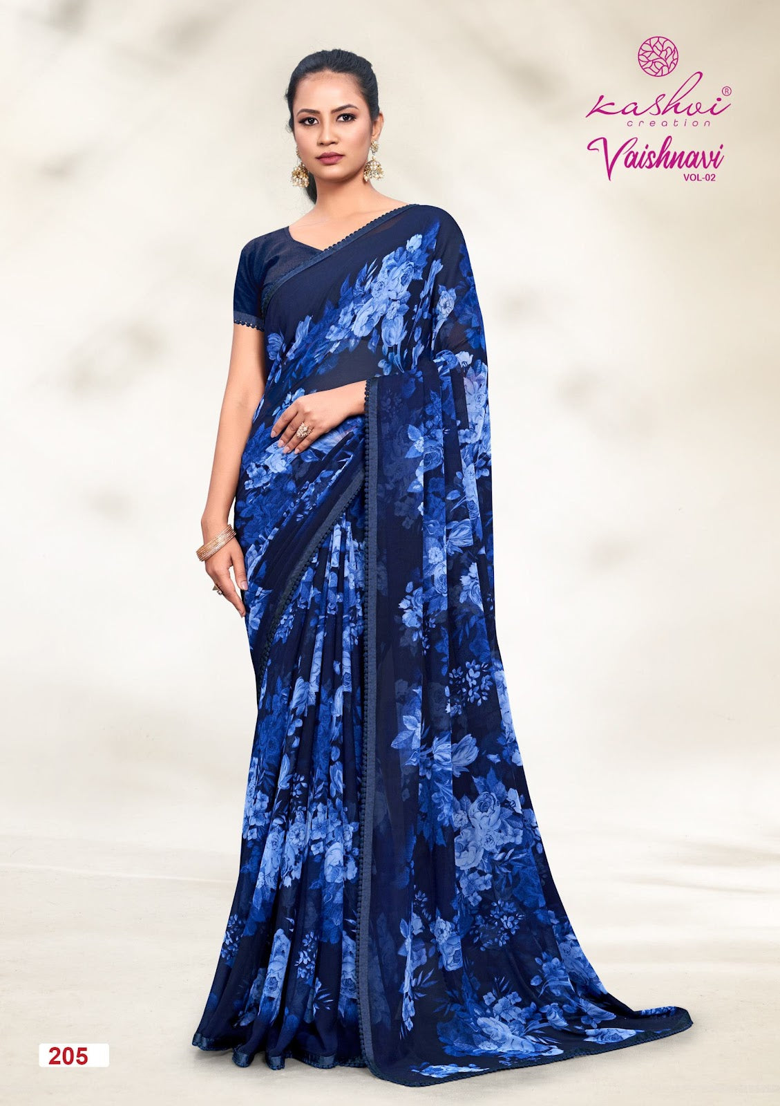 Vaishnavi Vol 2 Kashvi Creation Georgette Sarees Supplier Gujarat