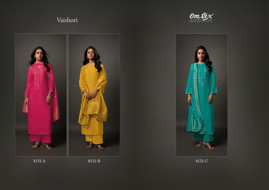Vaishori Omtex Silk Pant Style Suits Wholesale