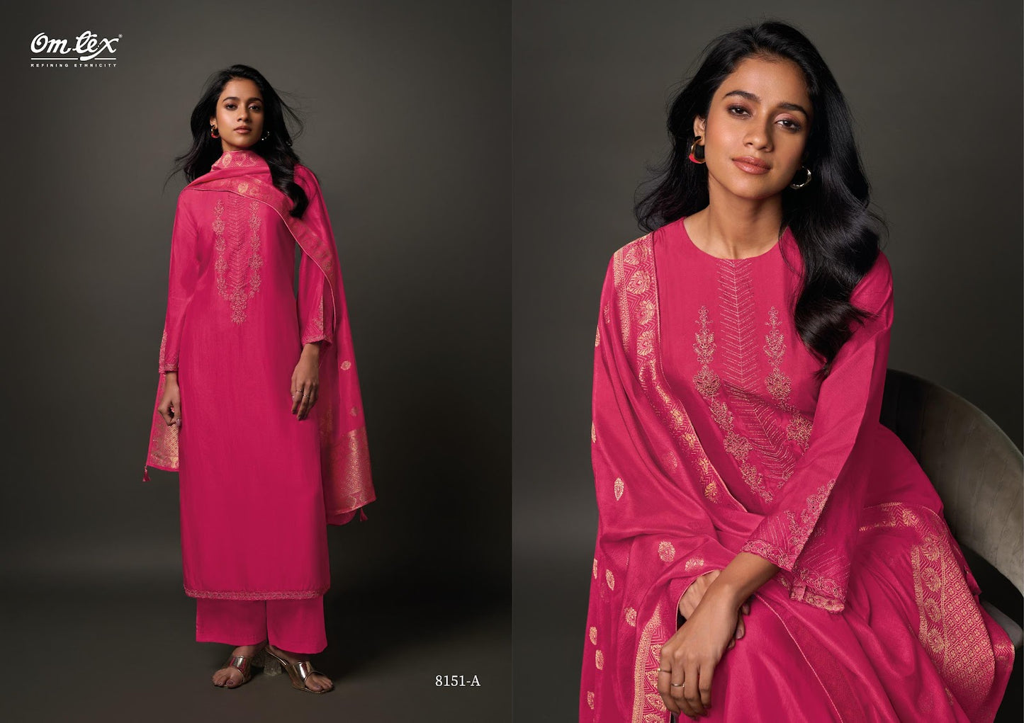Vaishori Omtex Silk Pant Style Suits Wholesale