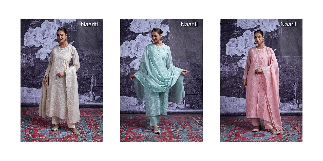 Vakshi Naariti Chanderi Pant Style Suits Exporter Gujarat