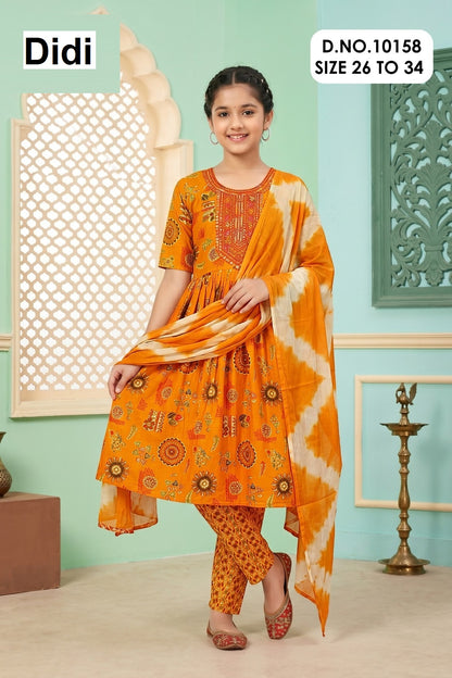 Vakti 1 Dn 10158 Didi Capsule Print Girls Readymade Pant Suits Wholesaler India