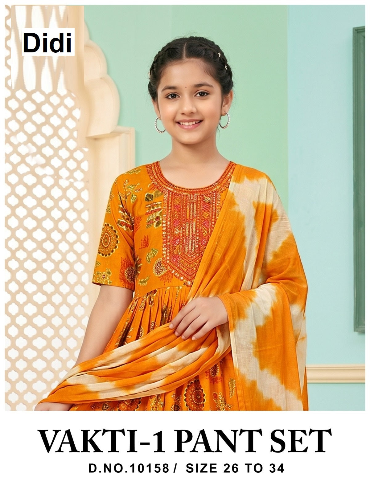 Vakti 1 Dn 10158 Didi Capsule Print Girls Readymade Pant Suits Wholesaler India