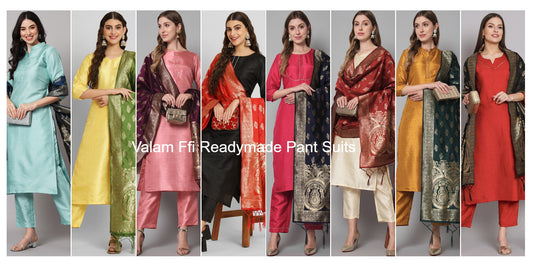 Valam Ffi Silk Readymade Pant Style Suits Exporter India