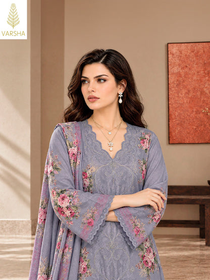 Valencia Varshaa Viscose Pashmina Suits Supplier Gujarat