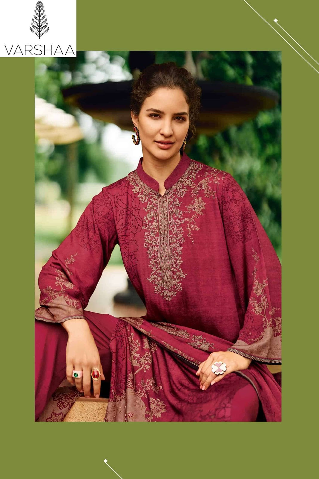 Valentina Varshaa Viscose Muslin Pant Style Suits Supplier Ahmedabad