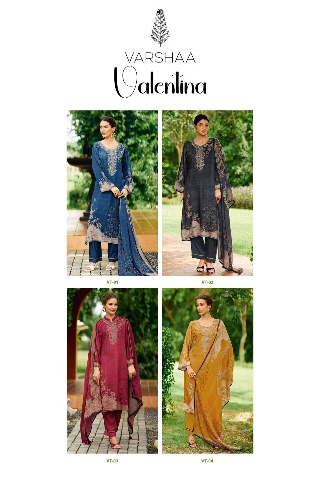 Valentina Varshaa Viscose Muslin Pant Style Suits Supplier Ahmedabad