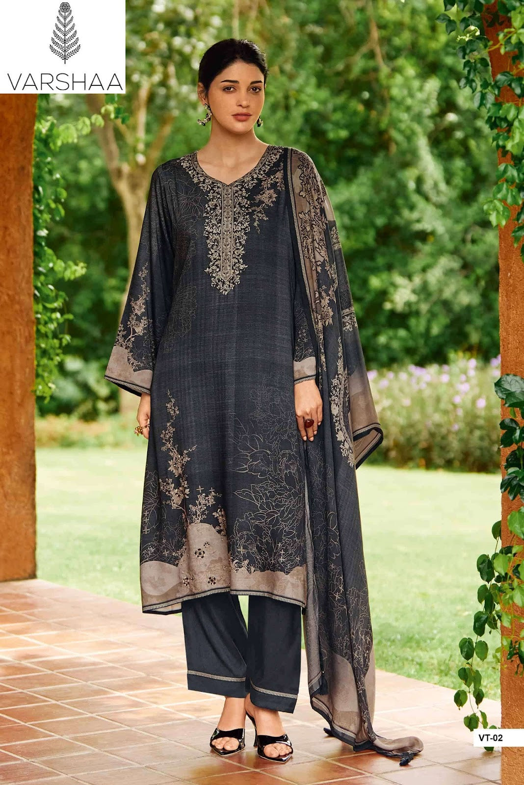 Valentina Varshaa Viscose Muslin Pant Style Suits Supplier Ahmedabad