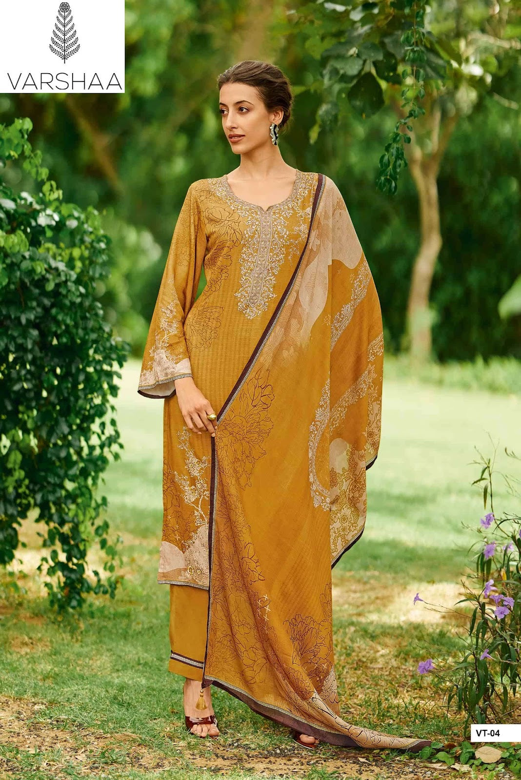 Valentina Varshaa Viscose Muslin Pant Style Suits Supplier Ahmedabad