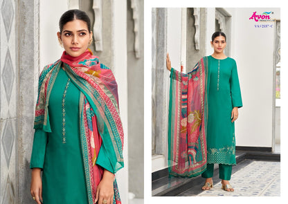 Valentine Vol 2 Avon Trendz Jam Satin Pant Style Suits Exporter Gujarat