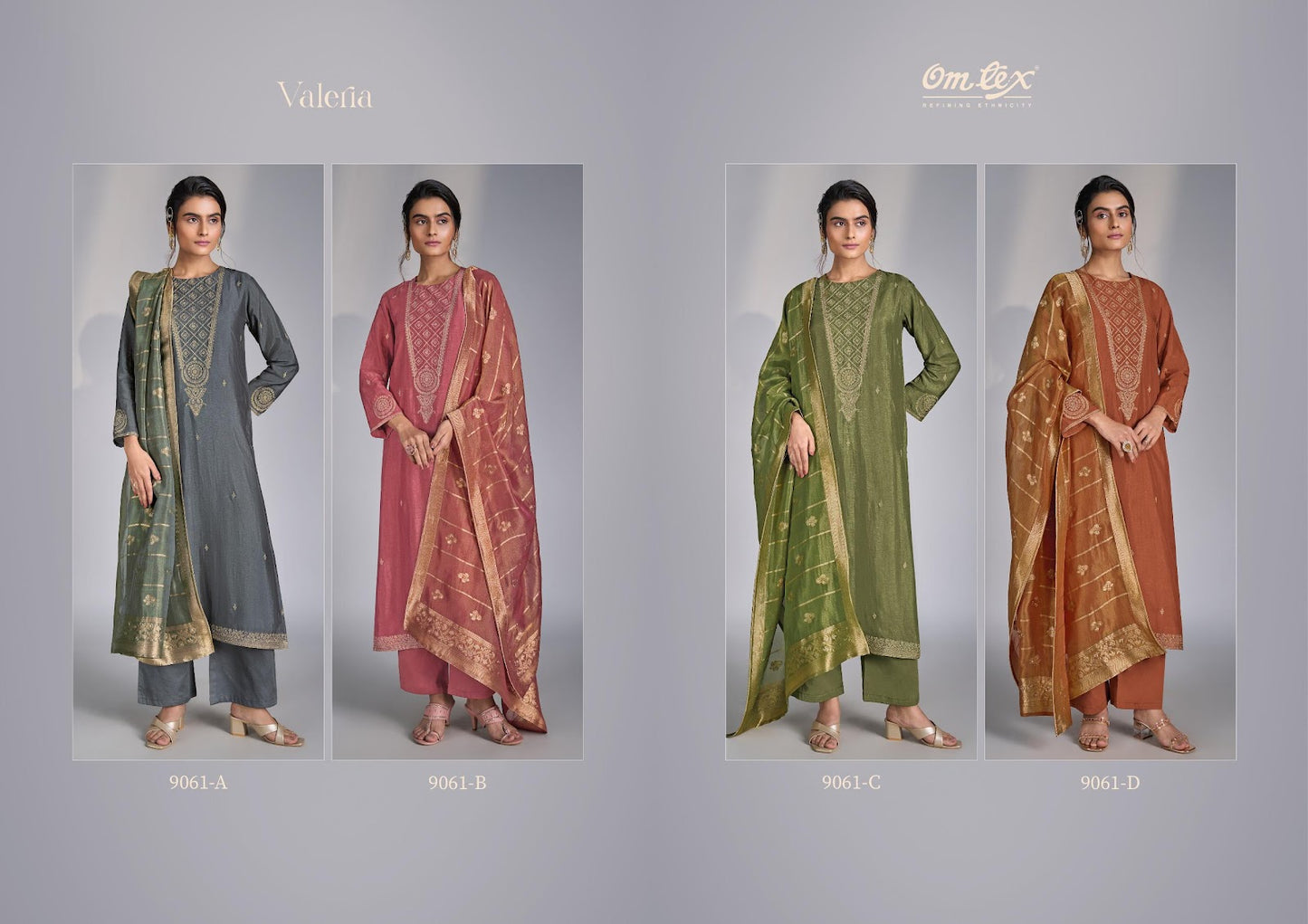 Valeria Omtex Silk Pant Style Suits Supplier India