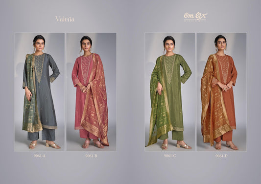 Valeria Omtex Silk Pant Style Suits Supplier India