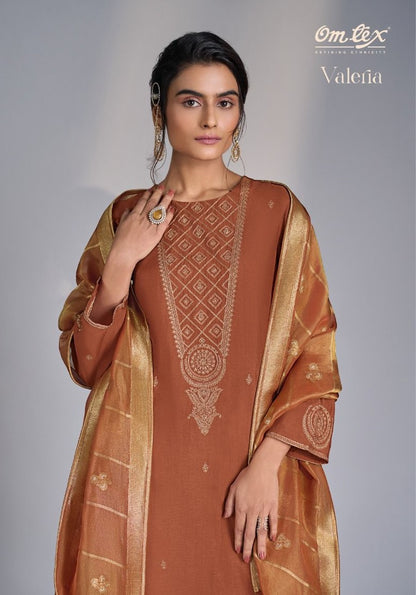 Valeria Omtex Silk Pant Style Suits Supplier India