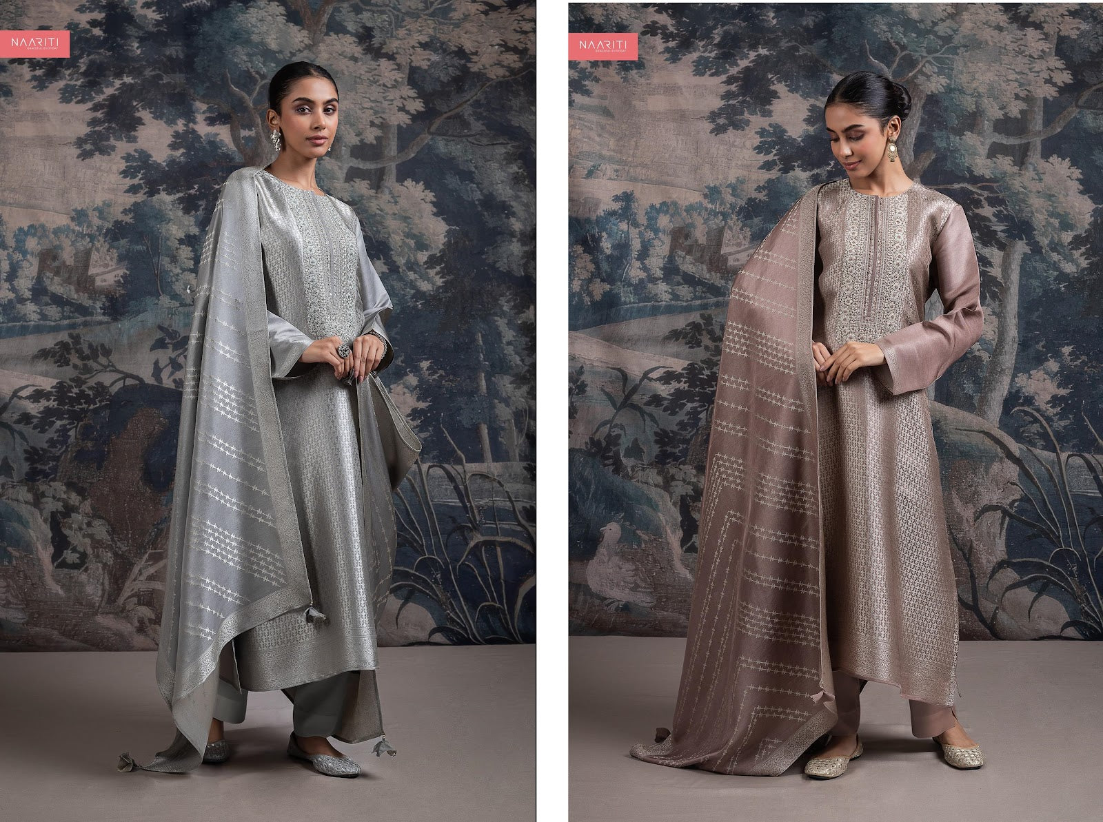 Valiqa Naariti Silk Pant Style Suits Supplier Gujarat