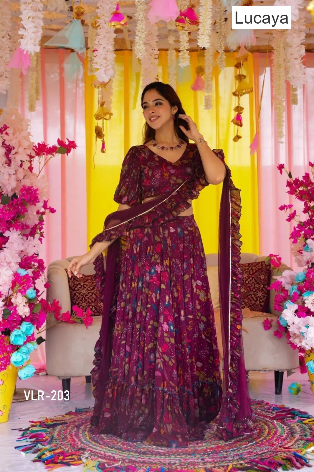 Vallari Vol 2 Lucaya Chinon Lehenga Choli Manufacturer India