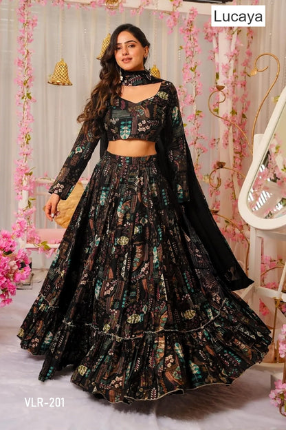 Vallari Vol 2 Lucaya Chinon Lehenga Choli Manufacturer India