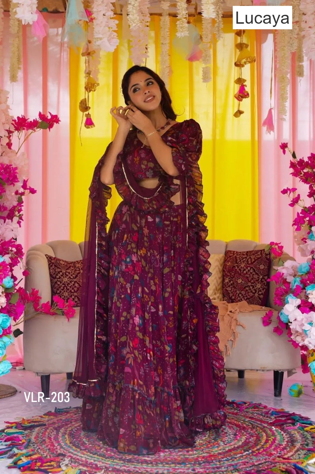 Vallari Vol 2 Lucaya Chinon Lehenga Choli Manufacturer India