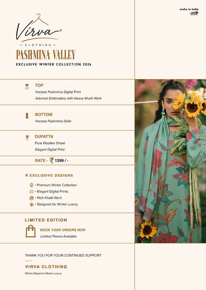 Valley Virva Viscose Pashmina Suits Wholesaler Gujarat