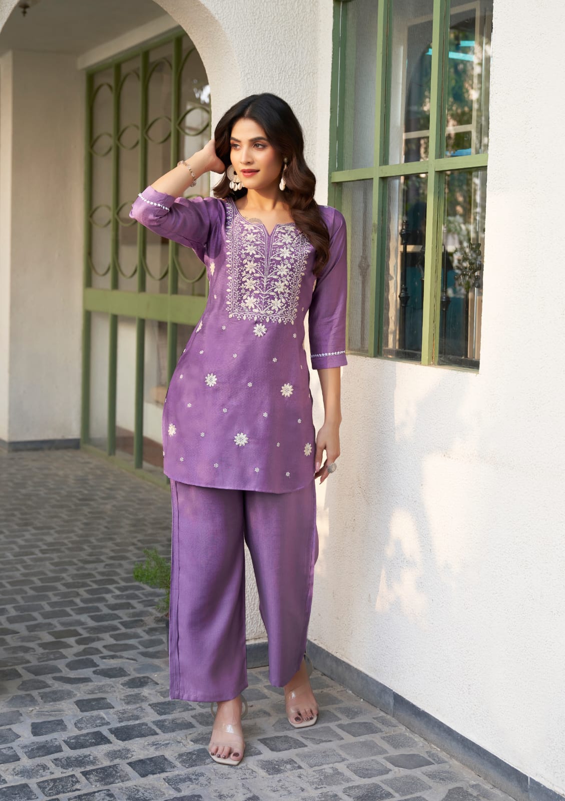 Vama Vol 2 Ossm Vetican Silk Co Ord Set Wholesaler