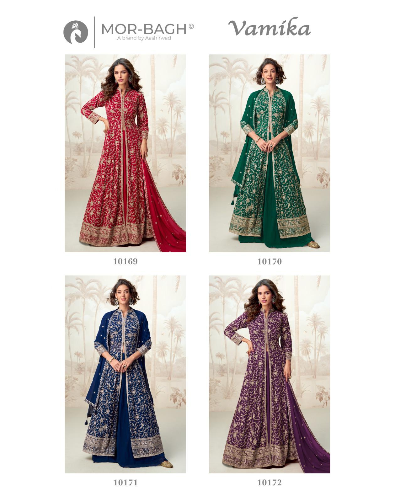 Vamika Aashirwad Mor Bagh Georgette Readymade Suits Wholesaler India