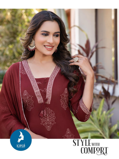 Vamika Kaya Rayon Readymade Suits Manufacturer Ahmedabad