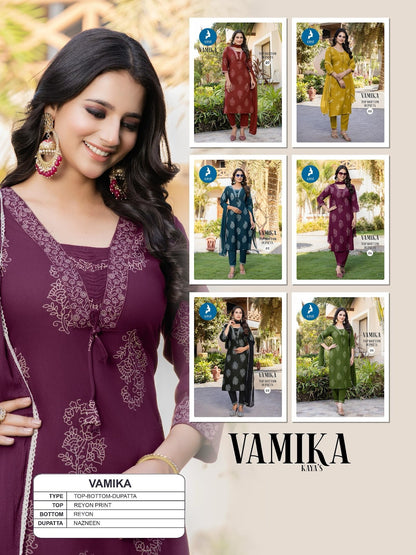 Vamika Kaya Rayon Readymade Suits Manufacturer Ahmedabad