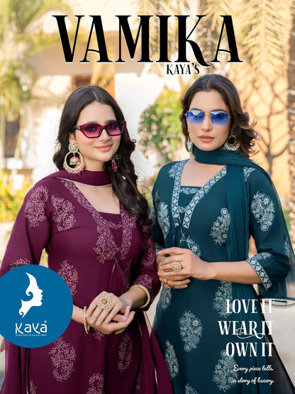 Vamika Kaya Rayon Readymade Suits Manufacturer Ahmedabad