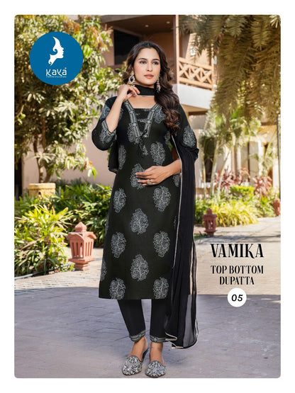 Vamika Kaya Rayon Readymade Suits Manufacturer Ahmedabad