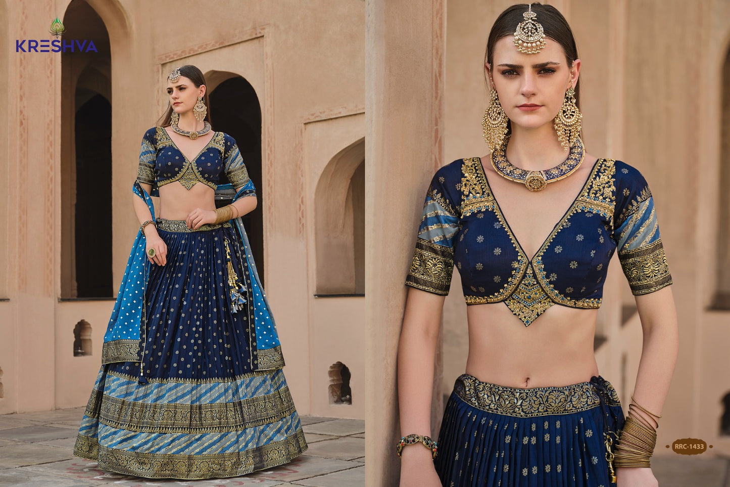 Vamika Kreshva Silk Lehenga Choli Supplier Ahmedabad