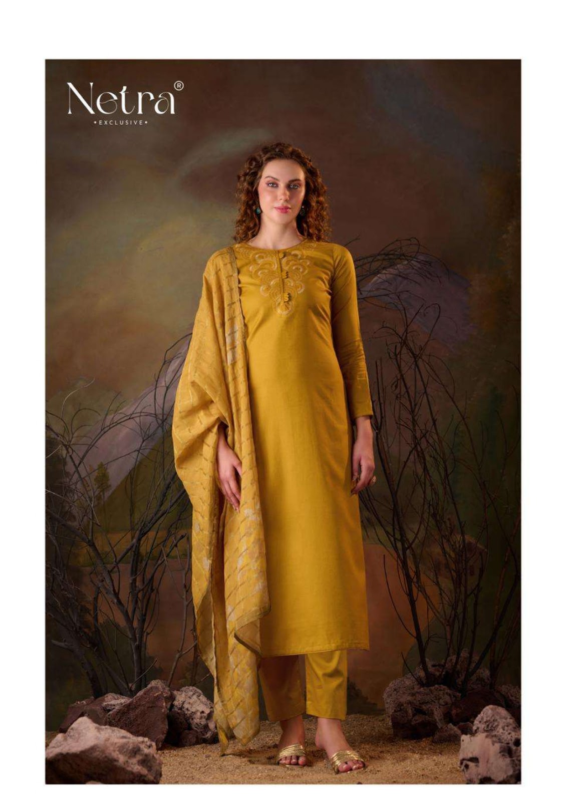 Vamika Netra Premium Cotton Pant Style Suits Exporter Ahmedabad